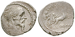 21118 L. Hostilius Saserna, Denar