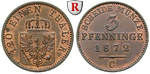 88887 Wilhelm I., 3 Pfennig
