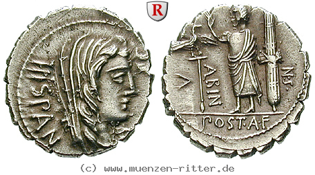 Klicken Sie auf das Bild um es auf Ihrem Rechner zu speichern a-postumius-denar-serratus/18482.jpg