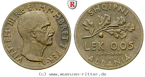 Klicken Sie auf das Bild um es auf Ihrem Rechner zu speichern albanien-vittorio-emanuele-iii-0-05-lek/64710.jpg