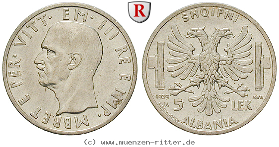 Klicken Sie auf das Bild um es auf Ihrem Rechner zu speichern albanien-vittorio-emanuele-iii-5-lek/64716.jpg