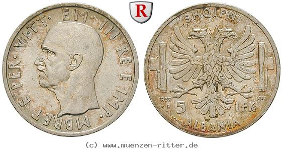 Klicken Sie auf das Bild um es auf Ihrem Rechner zu speichern albanien-vittorio-emanuele-iii-5-lek/64719.jpg
