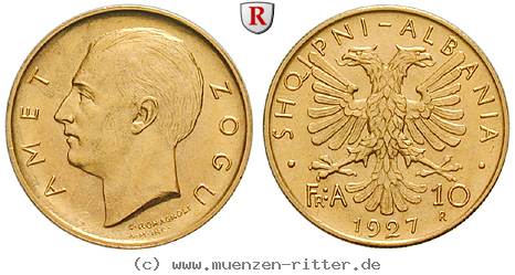 Klicken Sie auf das Bild um es auf Ihrem Rechner zu speichern albanien-zogu-i-10-franga-ari/88628.jpg
