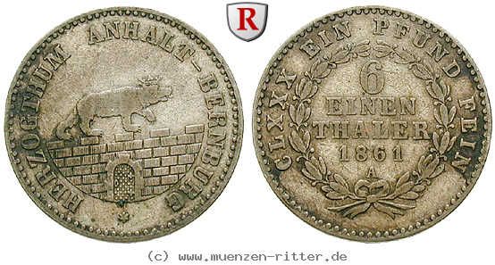 Klicken Sie auf das Bild um es auf Ihrem Rechner zu speichern anhalt-alexander-carl-1-6-taler/29966.jpg