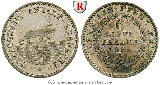 Klicken Sie auf das Bild um es auf Ihrem Rechner zu speichern anhalt-alexander-carl-1-6-taler/29968.jpg