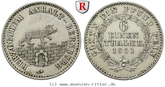 Klicken Sie auf das Bild um es auf Ihrem Rechner zu speichern anhalt-alexander-carl-1-6-taler/75922.jpg