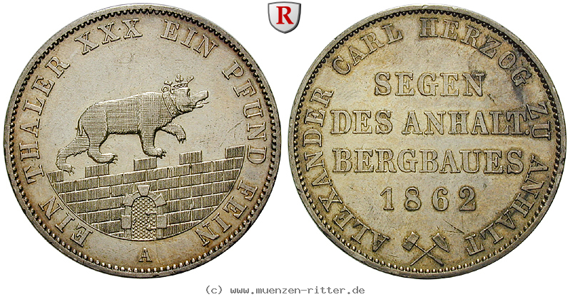 Klicken Sie auf das Bild um es auf Ihrem Rechner zu speichern anhalt-alexander-carl-ausbeutetaler/100369.jpg