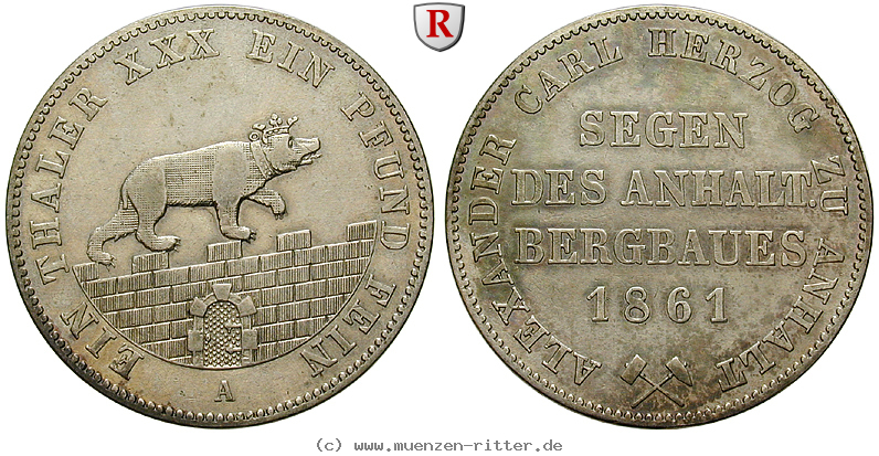 Klicken Sie auf das Bild um es auf Ihrem Rechner zu speichern anhalt-alexander-carl-ausbeutetaler/101741.jpg