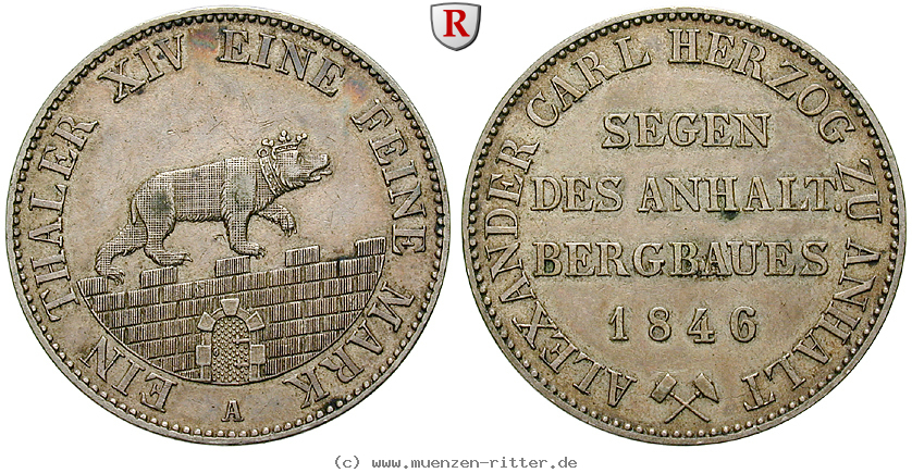 Klicken Sie auf das Bild um es auf Ihrem Rechner zu speichern anhalt-alexander-carl-ausbeutetaler/101940.jpg