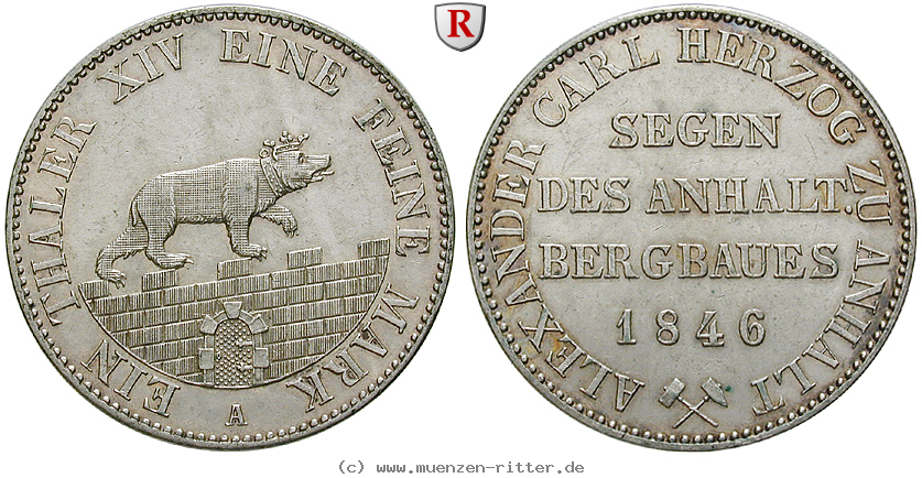 Klicken Sie auf das Bild um es auf Ihrem Rechner zu speichern anhalt-alexander-carl-ausbeutetaler/82349.jpg