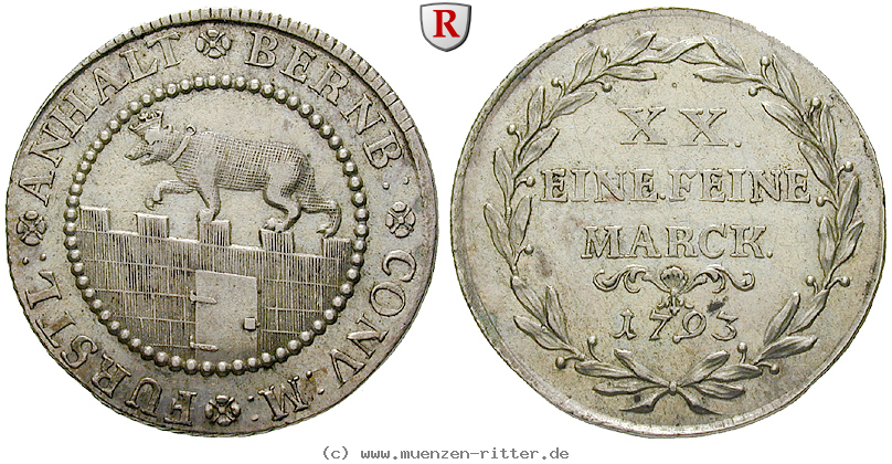 Klicken Sie auf das Bild um es auf Ihrem Rechner zu speichern anhalt-friedrich-albrecht-1-2-taler/31101.jpg