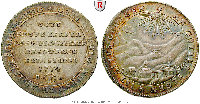 Klicken Sie auf das Bild um es auf Ihrem Rechner zu speichern anhalt-karl-ludwig-1-2-taler/91654.jpg