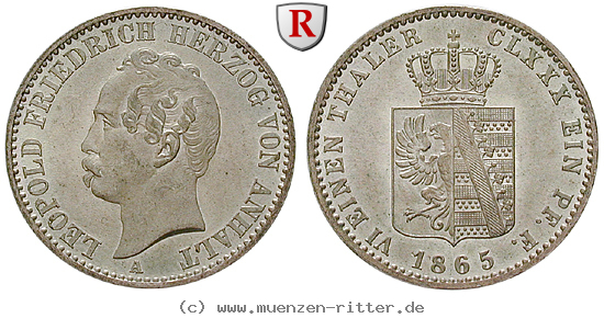 Klicken Sie auf das Bild um es auf Ihrem Rechner zu speichern anhalt-leopold-friedrich-1-6-taler/15765.jpg