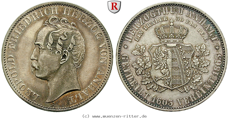 Klicken Sie auf das Bild um es auf Ihrem Rechner zu speichern anhalt-leopold-friedrich-vereinstaler/101742.jpg