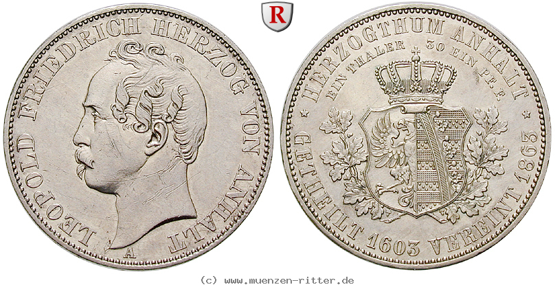 Klicken Sie auf das Bild um es auf Ihrem Rechner zu speichern anhalt-leopold-friedrich-vereinstaler/27482.jpg