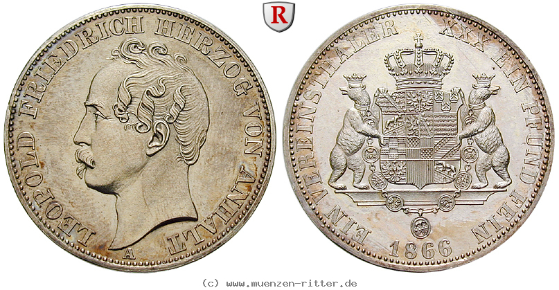 Klicken Sie auf das Bild um es auf Ihrem Rechner zu speichern anhalt-leopold-friedrich-vereinstaler/29274.jpg