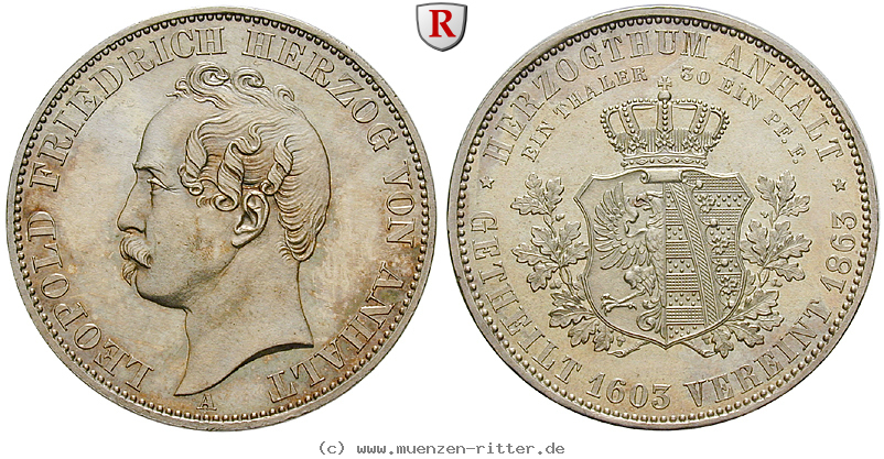 Klicken Sie auf das Bild um es auf Ihrem Rechner zu speichern anhalt-leopold-friedrich-vereinstaler/51004.jpg
