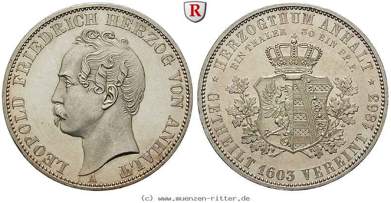 Klicken Sie auf das Bild um es auf Ihrem Rechner zu speichern anhalt-leopold-friedrich-vereinstaler/84163.jpg