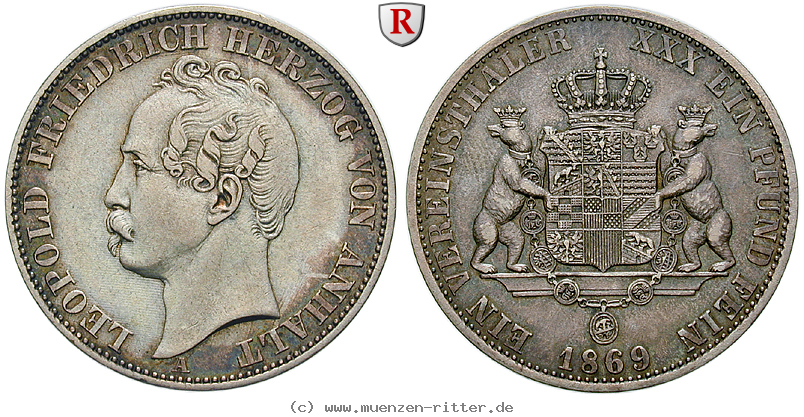 Klicken Sie auf das Bild um es auf Ihrem Rechner zu speichern anhalt-leopold-friedrich-vereinstaler/90567.jpg