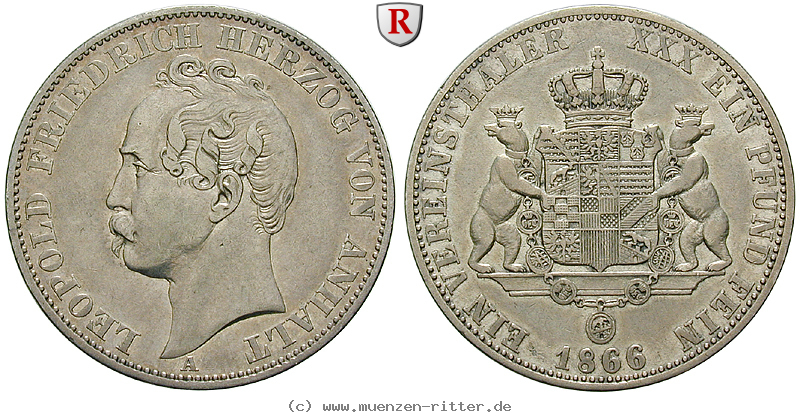 Klicken Sie auf das Bild um es auf Ihrem Rechner zu speichern anhalt-leopold-friedrich-vereinstaler/93066.jpg