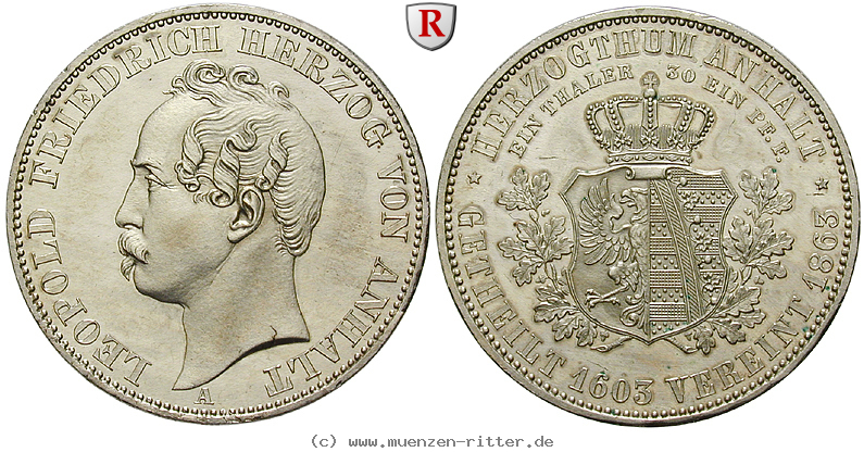 Klicken Sie auf das Bild um es auf Ihrem Rechner zu speichern anhalt-leopold-friedrich-vereinstaler/94975.jpg