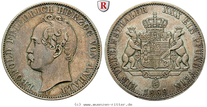 Klicken Sie auf das Bild um es auf Ihrem Rechner zu speichern anhalt-leopold-friedrich-vereinstaler/98770.jpg