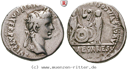 Klicken Sie auf das Bild um es auf Ihrem Rechner zu speichern augustus-denar/12307.jpg