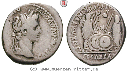 Klicken Sie auf das Bild um es auf Ihrem Rechner zu speichern augustus-denar/12314.jpg
