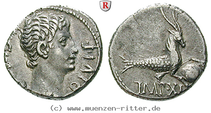 Klicken Sie auf das Bild um es auf Ihrem Rechner zu speichern augustus-denar/16212.jpg
