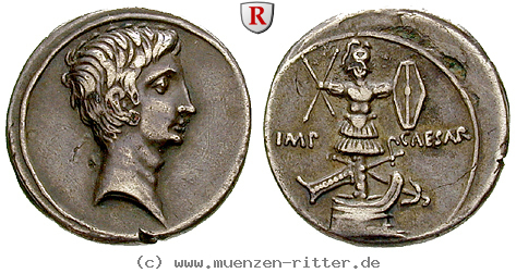 Klicken Sie auf das Bild um es auf Ihrem Rechner zu speichern augustus-denar/16218.jpg