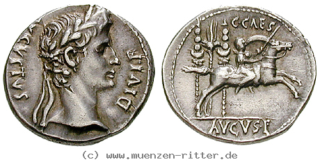 Klicken Sie auf das Bild um es auf Ihrem Rechner zu speichern augustus-denar/18514.jpg