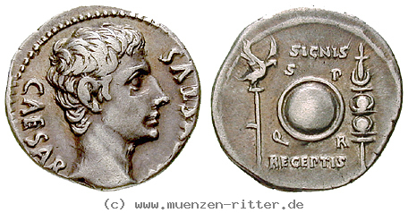 Klicken Sie auf das Bild um es auf Ihrem Rechner zu speichern augustus-denar/21543.jpg