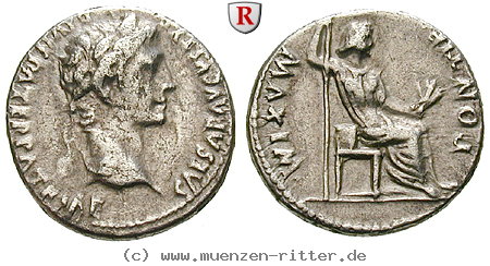 Klicken Sie auf das Bild um es auf Ihrem Rechner zu speichern augustus-denar/23724.jpg