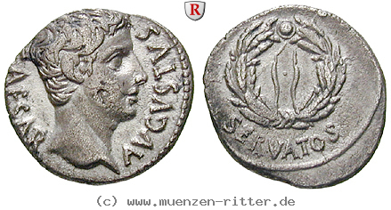 Klicken Sie auf das Bild um es auf Ihrem Rechner zu speichern augustus-denar/26513.jpg