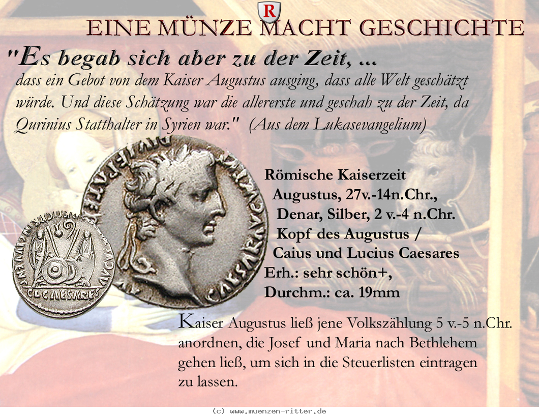 Klicken Sie auf das Bild um es auf Ihrem Rechner zu speichern augustus-denar/28116.jpg
