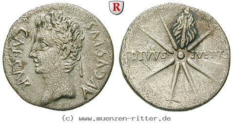 Klicken Sie auf das Bild um es auf Ihrem Rechner zu speichern augustus-denar/31248.jpg
