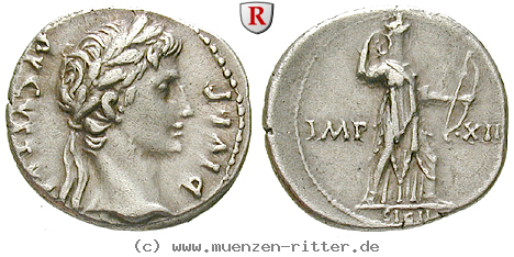 Klicken Sie auf das Bild um es auf Ihrem Rechner zu speichern augustus-denar/41815.jpg