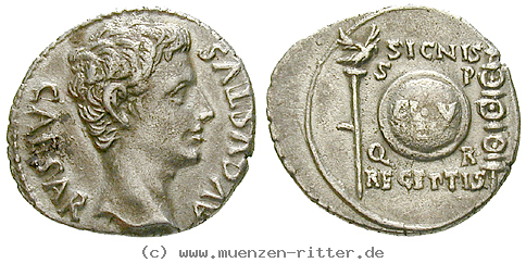 Klicken Sie auf das Bild um es auf Ihrem Rechner zu speichern augustus-denar/41817.jpg