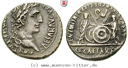 Klicken Sie auf das Bild um es auf Ihrem Rechner zu speichern augustus-denar/51898.jpg