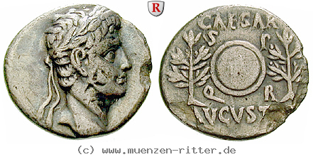 Klicken Sie auf das Bild um es auf Ihrem Rechner zu speichern augustus-denar/54958.jpg