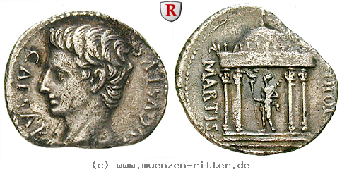Klicken Sie auf das Bild um es auf Ihrem Rechner zu speichern augustus-denar/55739a.jpg