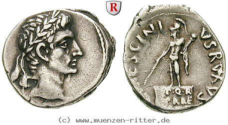 Klicken Sie auf das Bild um es auf Ihrem Rechner zu speichern augustus-denar/68310.jpg