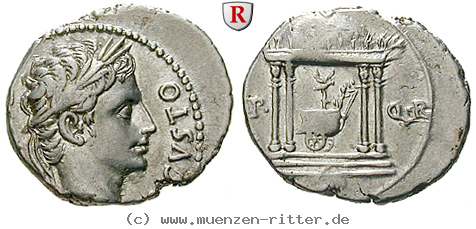 Klicken Sie auf das Bild um es auf Ihrem Rechner zu speichern augustus-denar/76273.jpg