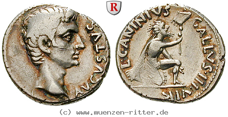 Klicken Sie auf das Bild um es auf Ihrem Rechner zu speichern augustus-denar/95171.jpg
