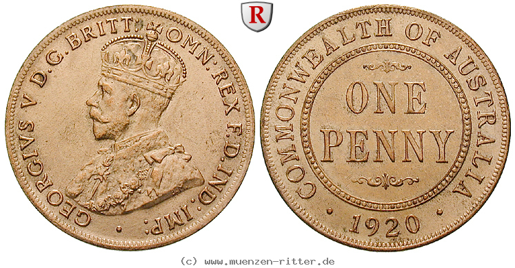 Klicken Sie auf das Bild um es auf Ihrem Rechner zu speichern australien-george-v-penny/77493.jpg
