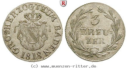 Klicken Sie auf das Bild um es auf Ihrem Rechner zu speichern baden-carl-ludwig-friedrich-3-kreuzer/60968.jpg
