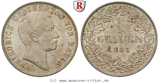Klicken Sie auf das Bild um es auf Ihrem Rechner zu speichern baden-friedrich-i-1-2-gulden/103387.jpg
