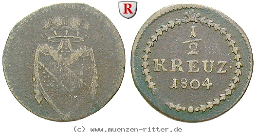 Klicken Sie auf das Bild um es auf Ihrem Rechner zu speichern baden-karl-friedrich-1-2-kreuzer/30393.jpg