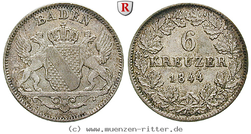 Klicken Sie auf das Bild um es auf Ihrem Rechner zu speichern baden-karl-leopold-friedrich-6-kreuzer/86080.jpg