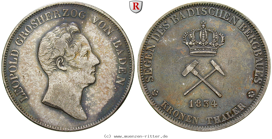 Klicken Sie auf das Bild um es auf Ihrem Rechner zu speichern baden-karl-leopold-friedrich-ausbeutekronentaler/84162.jpg